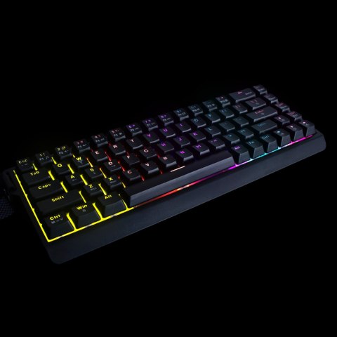 Klawiatura gamingowa mechaniczna podświetlana USB-A RGB - czarna