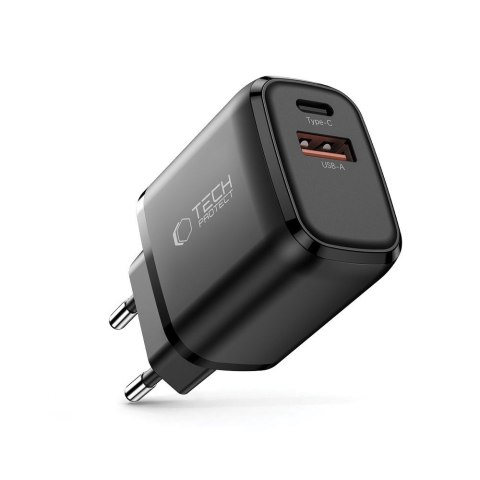 Ładowarka sieciowa USB-A USB-C NCA30 PD QC 30W - czarna