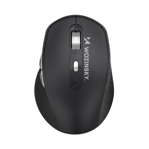 Myszka bezprzewodowa ergonomiczna 6 przycisków Bluetooth 1600 DPI - czarna