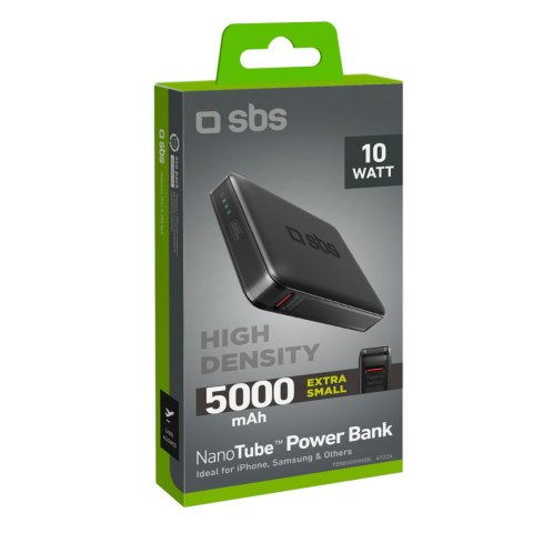 Powerbank 5000 mAh USB-C NanoTube - czarny