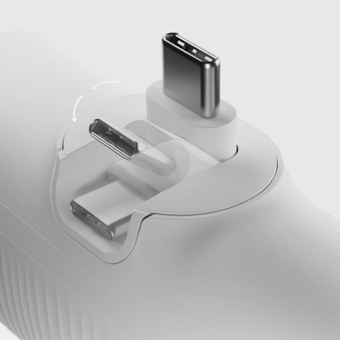 Powerbank EcoPower 5000 mAh 10W z wbudowanym portem USB-C - biały