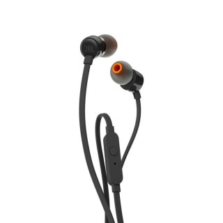 Słuchawki przewodowe douszne z pilotem JBL Tune 110 mini jack 3.5mm - czarne
