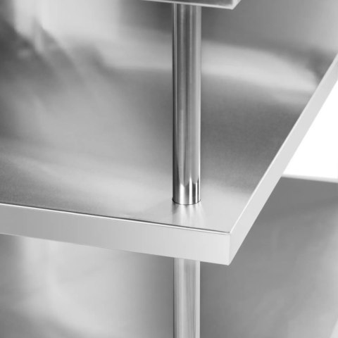 Stół blat barowy roboczy gastronomiczny z rantem 4 półki STAL 150 x 60 x 105 cm