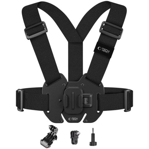 Szelki na klatkę piersiową do kamery sportowej GoPro DJI - czarne