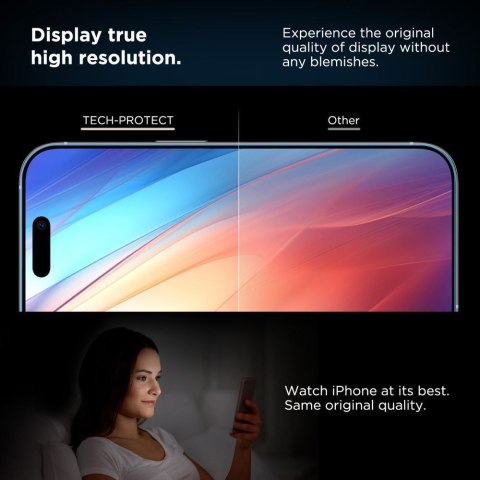 Szkło hartowane na iPhone 17 z aplikatorem Quick Set+ czarne - 2 szt.