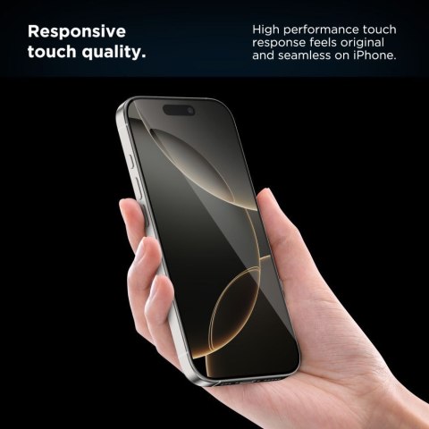 Szkło hartowane na iPhone 17 z aplikatorem Quick Set+ czarne - 2 szt.