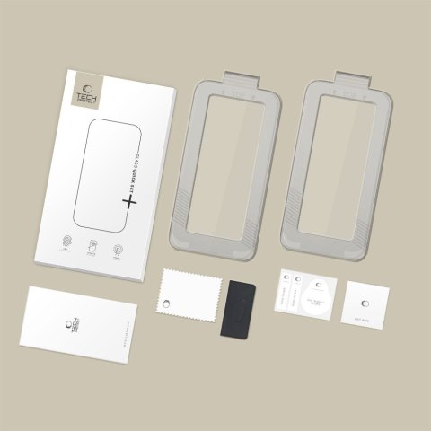 Szkło hartowane na iPhone 17 z aplikatorem Quick Set+ czarne - 2 szt.