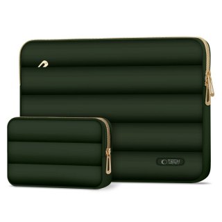 Torba pokrowiec Puffy na laptopa 13-14'' + etui na akcesoria - oliwkowy