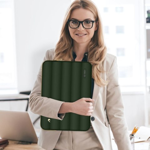 Torba pokrowiec Puffy na laptopa 13-14'' + etui na akcesoria - oliwkowy