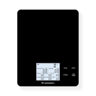 Waga kuchenna inteligentna z wyświetlaczem aplikacją Bluetooth 10 kg - czarna