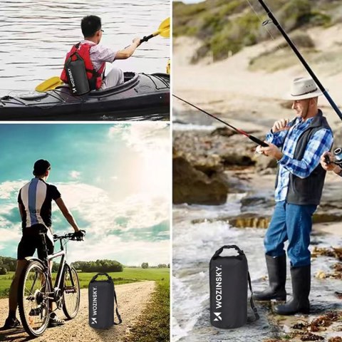 Worek torba wodoodporna outdoor na kajak SUP 30l - czarny