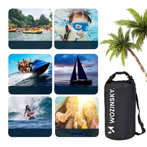 Worek torba wodoodporna outdoor na kajak SUP 30l - czarny