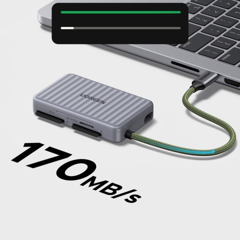 Czytnik kart pamięci SD microSD USB-C - szary