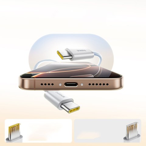 Kabel przewód samoczynnie układający się USB-C Dynamic 4 Pro 100W 1m - niebieski