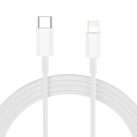 Ładowarka sieciowa USB-A USB-C z kablem USB-C iPhone Lightning NCA20 PD QC 20W - biała