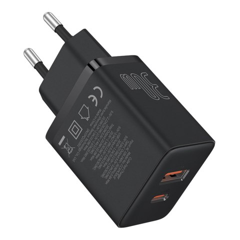 Ładowarka sieciowa USB-C USB-A Cube Pro 30W - czarna