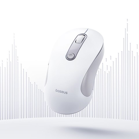 Mysz bezprzewodowa ergonomiczna USB 2.4GHz F02 - biała