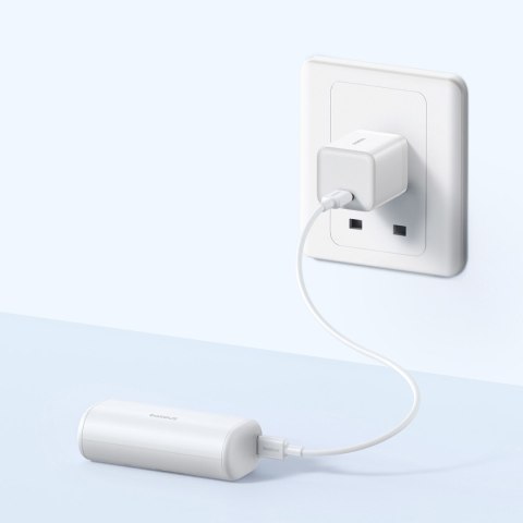 Powerbank 5000mAh iPhone Lightning USB-C Compact 20W - biały