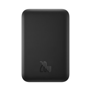 Powerbank indukcyjny 6000mAh 20W z kablem USB-C Magnetic Mini Air - czarny