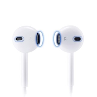 Słuchawki przewodowe douszne ze złączem iPhone Lightning 1.2m - białe