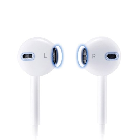 Słuchawki przewodowe douszne ze złączem iPhone Lightning 1.2m - białe