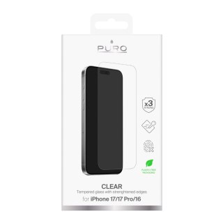 Szkło hartowane na iPhone 17 / iPhone 17 Pro / iPhone 16 Standard