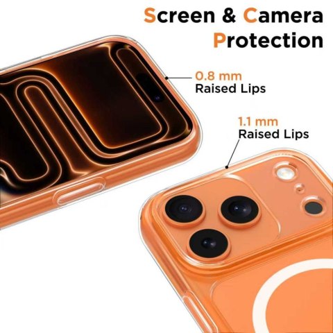 Etui plecki case na iPhone 17 Pro Max Magpeak Magsafe CC - przezroczyste