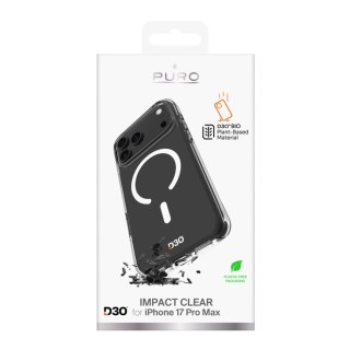Etui pokrowiec na iPhone 17 Pro Max TPU PC Impact Clear D3O MagSafe - przezroczyste