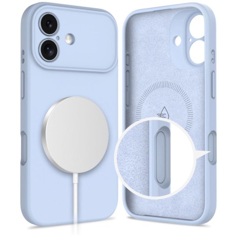 Etui pokrowiec na iPhone 17 Silicone MagSafe - niebieskie