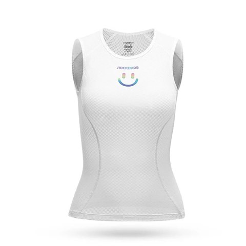 Koszulka kamizelka rowerowa tkanina 3D damska szybkoschnąca M / L - biała