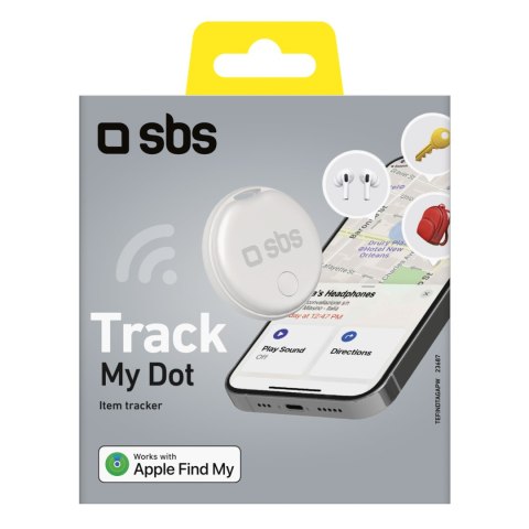 Lokalizator do kluczy roweru kompatybilny z Apple Find My Track My Circle - biały