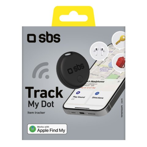 Lokalizator do kluczy roweru kompatybilny z Apple Find My Track My Circle - czarny