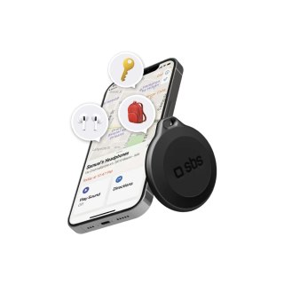 Lokalizator kompatybilny z Apple Find My wodoodporny IP65 Track My Circle - czarny