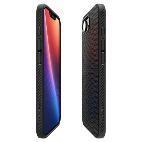 Etui plecki na iPhone 16e Liquid Air Mag MagSafe - czarny mat
