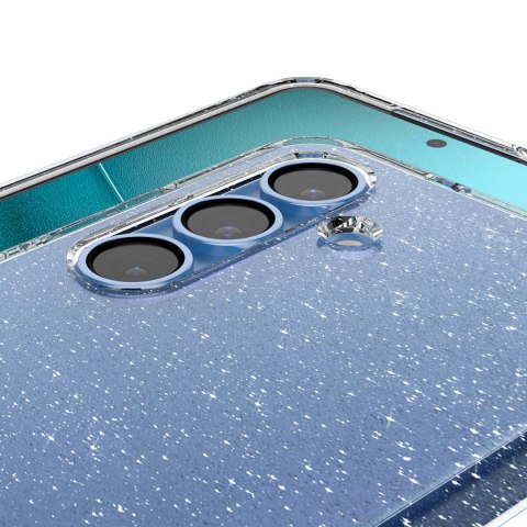 Etui na Samsung Galaxy S25 Liquid Crystal - brokatowo przezroczyste