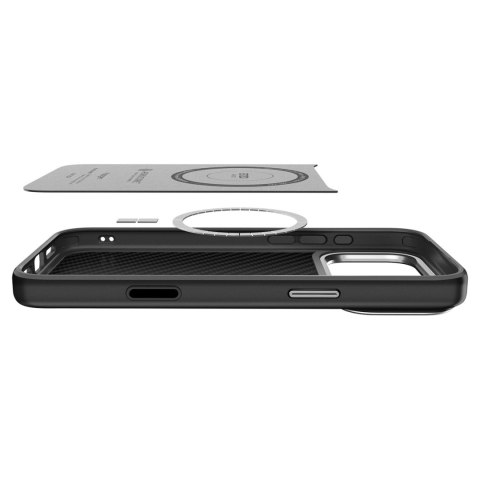 Etui ochronne case na iPhone 17 Pro Max Enzo Aramid T MagSafe - czarno-srebrne