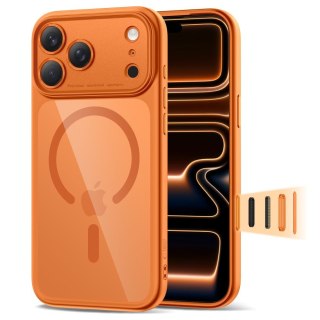 Etui pokrowiec case na iPhone 17 Pro Max Magpeak Magsafe CC - przezroczysto-pomarańczowe