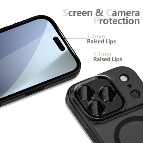 Etui pokrowiec ochronny na iPhone 17 Pro MagCam MagSafe - czarny mat