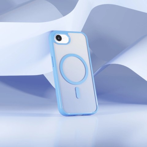 Etui silikonowe pokrowiec do iPhone 16e Gradient MagSafe - niebieskie
