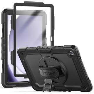 Etui z podstawką uchwytem smyczą na Samsung Galaxy Tab A9+ 11.0 X210 / X215 / X216 Solid360 - czarne