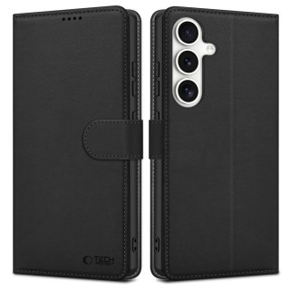 Etui zamykane z ekoskóry na Samsung Galaxy S25 FE Wallet - czarne