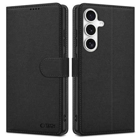 Etui zamykane z ekoskóry na Samsung Galaxy S25 FE Wallet - czarne