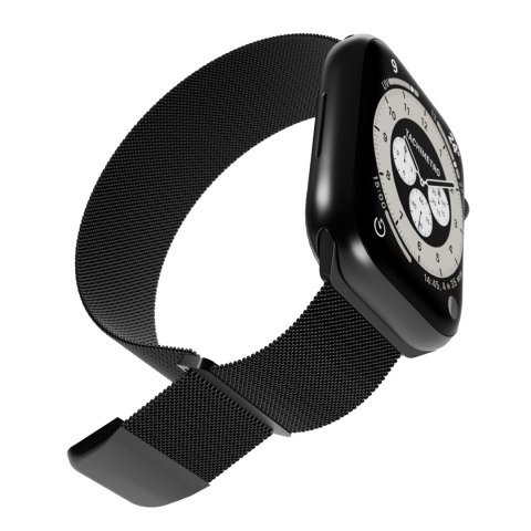 Pasek na zegarek Apple Watch 42 44 45 49mm Milanese - czarny
