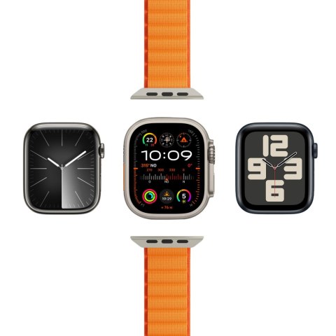 Pasek nylonowy do Apple Watch 42 44 45 49 mm Extreme - pomarańczowy