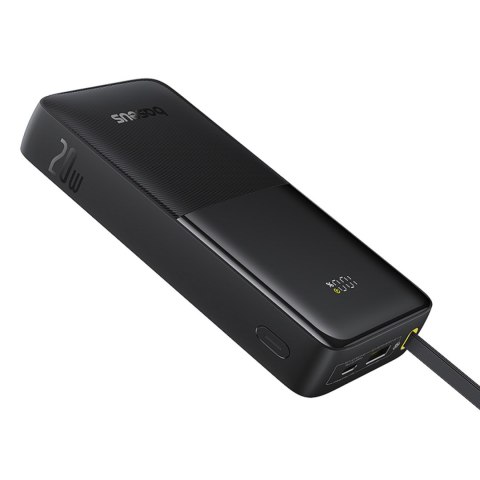 Powerbank Bipow 2 20000mah 20W z wyświetlaczem wbudowanym kablem USB-C - czarny