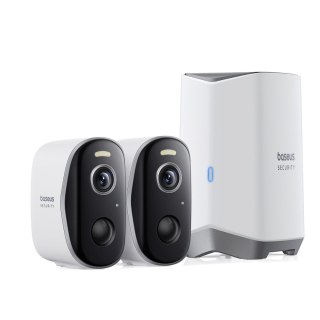 Zestaw monitoringu zewnętrznego 2 kamery 2K 16 Gb WiFi - biały