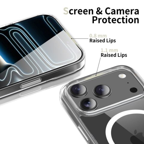 Etui pokrowiec case na iPhone 17 Pro Flexair Hybrid CC MagSafe - przezroczyste