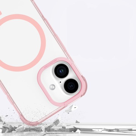 Etui silikonowe pokrowiec do iPhone 16 Omni Mag Case - ciemnoróżowe