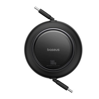 Kabel przewód zwijany USB-C Free2Pull Mini 100W 1.5m - czarny