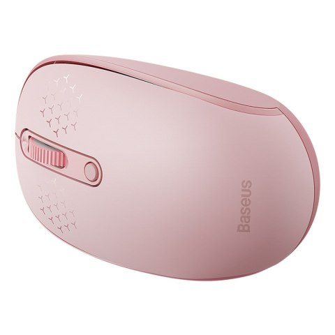 Myszka bezprzewodowa 3 tryby łączności 2.4GHz Bluetooth 3.0 5.0 F01B - różowa